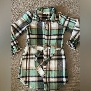 Girls Flannel Dress/Shacket